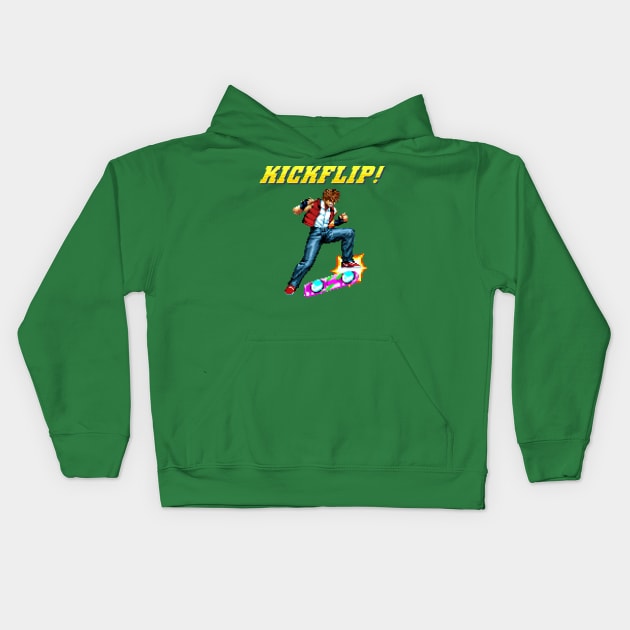 epic kickflip Kids Hoodie by astronaut